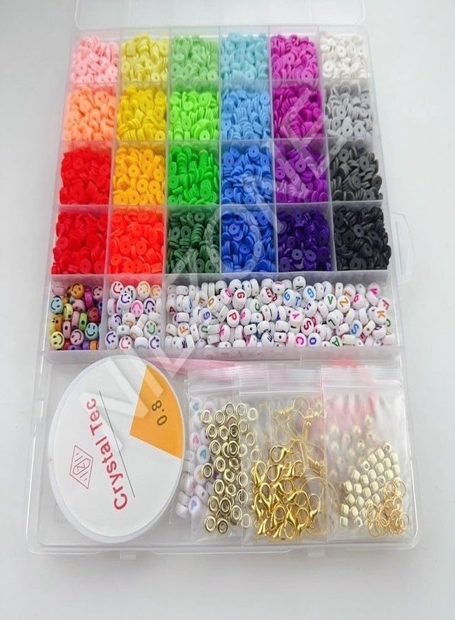Nilzone Plastic Beads For Kids Crafts Children's Jewelry Making Kit DIY Bracelets Necklace Hairband And Beads For Kids Crafts - Birthday Gift (B.K Design-02),Multi - Image 1